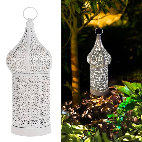 Hollow Retro Lantern Moroccan Boho Hollow-carved Cordless Portable Desk Lamp Rom Carousel 4