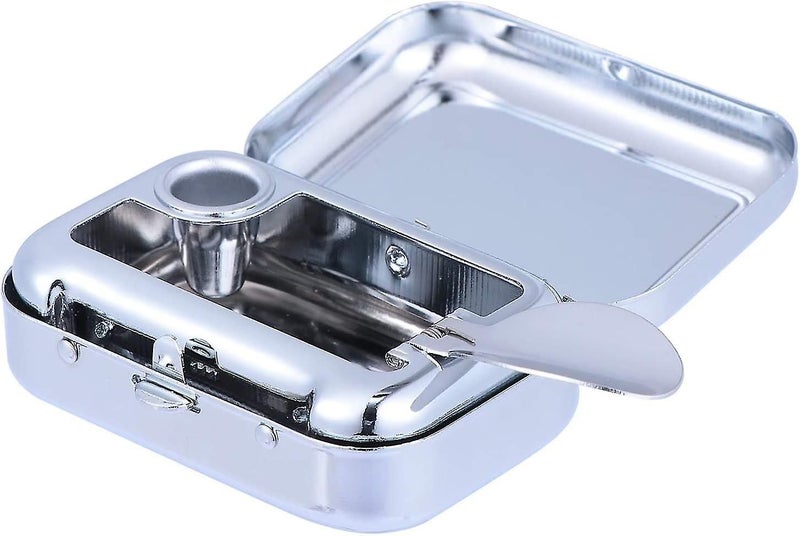 Metal Portable Ashtray Stainless Steel Small Outdoor Cigarettes Cigars Ashtray V Carousel 1