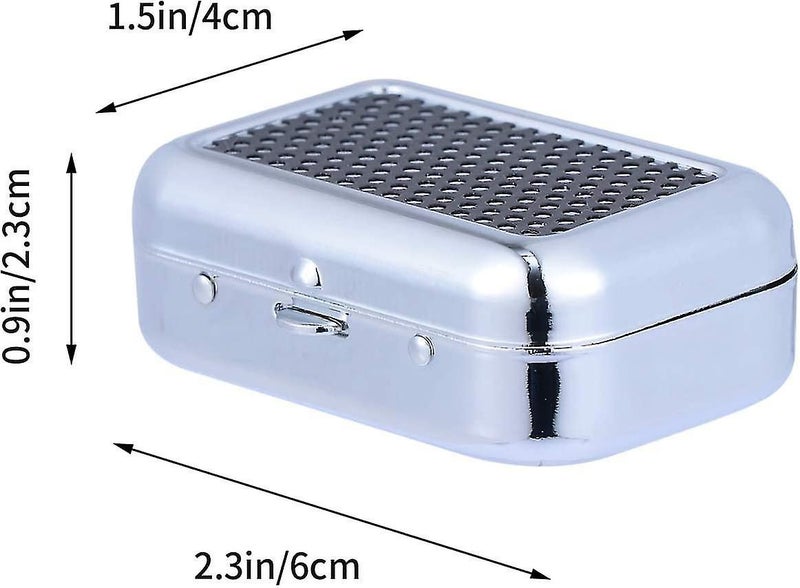 Metal Portable Ashtray Stainless Steel Small Outdoor Cigarettes Cigars Ashtray V Carousel 2