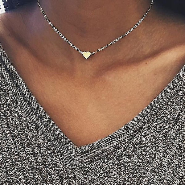 Love Heart Pendant Necklace Alloy Material Vintage Choker Necklace Fashion Jewel Carousel 4
