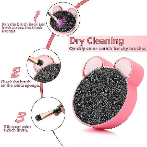 Makeup Brush Cleaning Mat With Color Removal Sponge, 2 In 1 Design Silicone Clea Carousel 4
