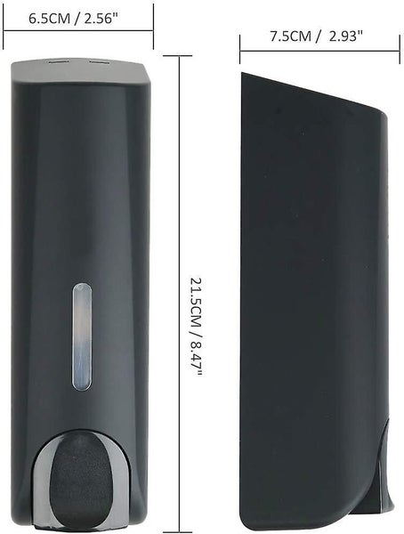 Matte Black Wall Mounted Shampoo Conditioner Shower Gel Soap Dispensers Carousel 2