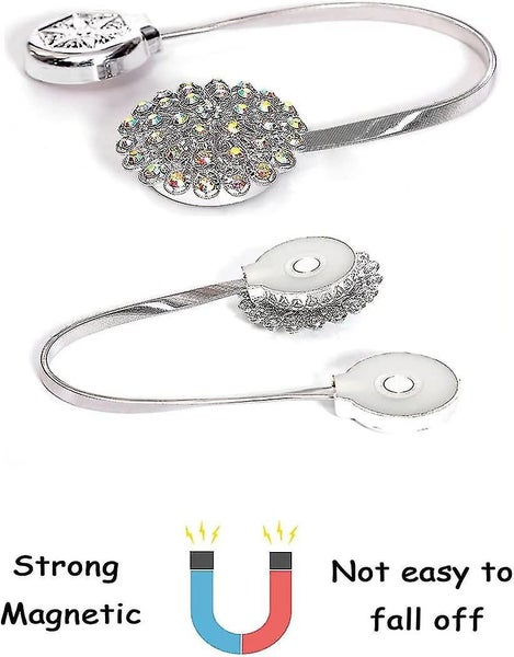 Magnetic Tiebacks For Curtains, Sparkling Crystal Flower Curtain Tiebacks Curt Carousel 2