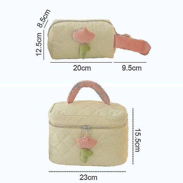 Makeup Bag 2 Pcs For Travel Cosmetic Bag Make Up Brush Organizer Portable Toilet Carousel 2
