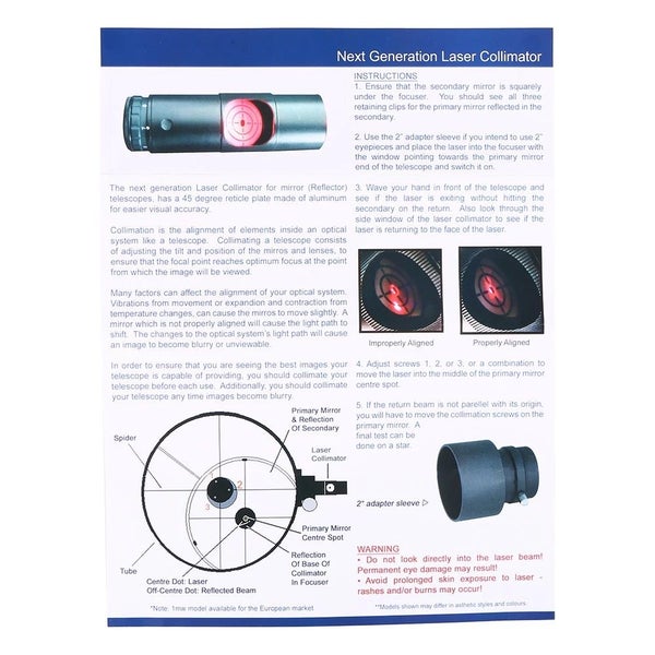 1.25IN Telescope Collimator 2INCH Adapter Reflector Telescope Carousel 9