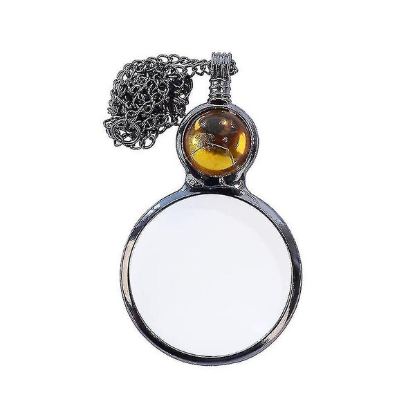 Magnifying Glass Pendant Necklace Gift Vintage Magnifier Lens Pendant For Elders Carousel 1