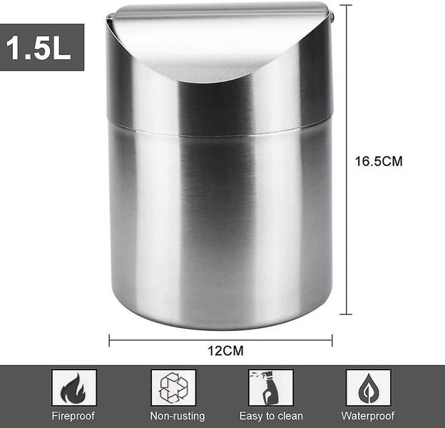 Mini Desktop Bin With Lid, Trash Can Small Desk Bin Indoor Dustbins For Desk Off Carousel 2