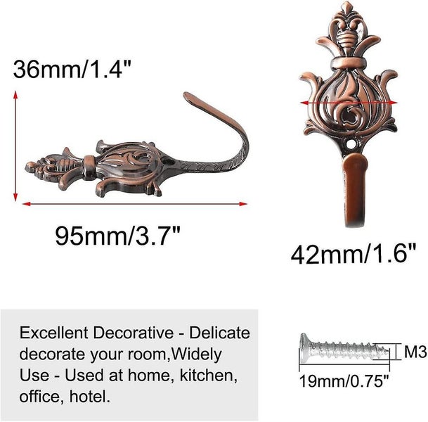 Sourcing Map Curtain Tiebacks Zinc Alloy Vintage Curtain Ties Window Tie Hooks C Carousel 2