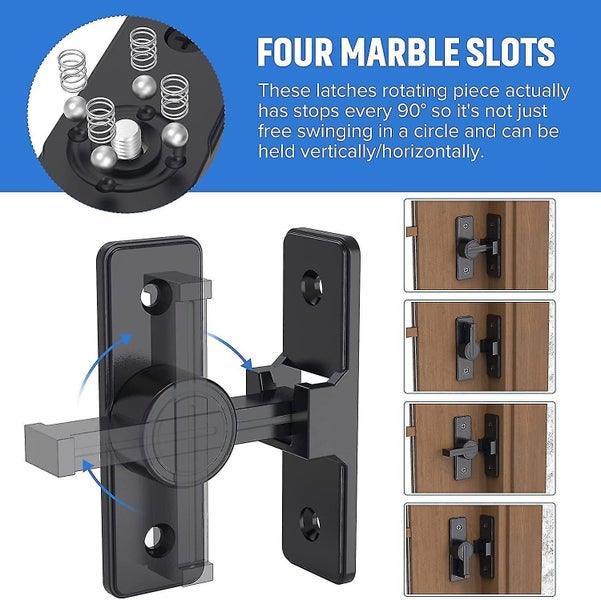 Sliding Barn Door Lock Hardware. 90 Degree Heavy Duty Gate Latches Flip Latch Sa Carousel 5