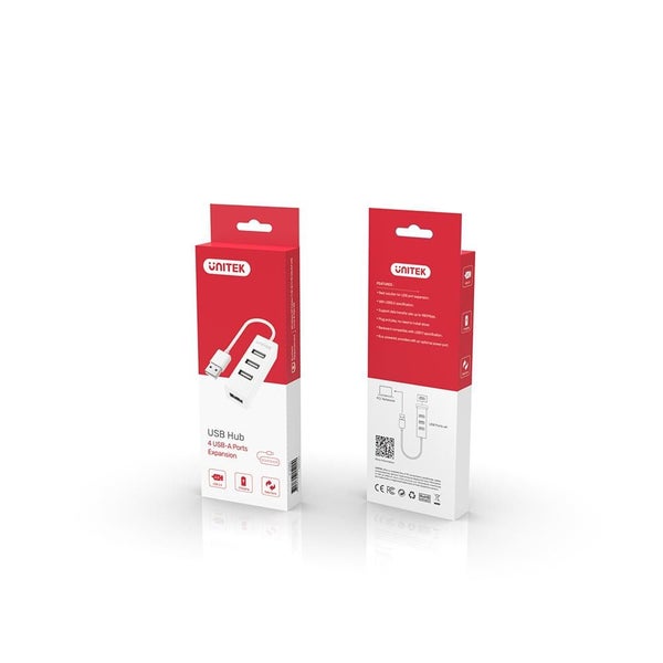 Unitek Y-2146 4 Ports USB 2.0 Hub in White Carousel 6