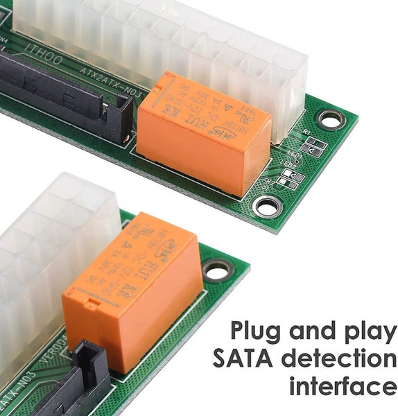 Power Board Dual PSU Power Supply Adapter Add2psu With Sata ATX 24Pin To 4Pin Carousel 5