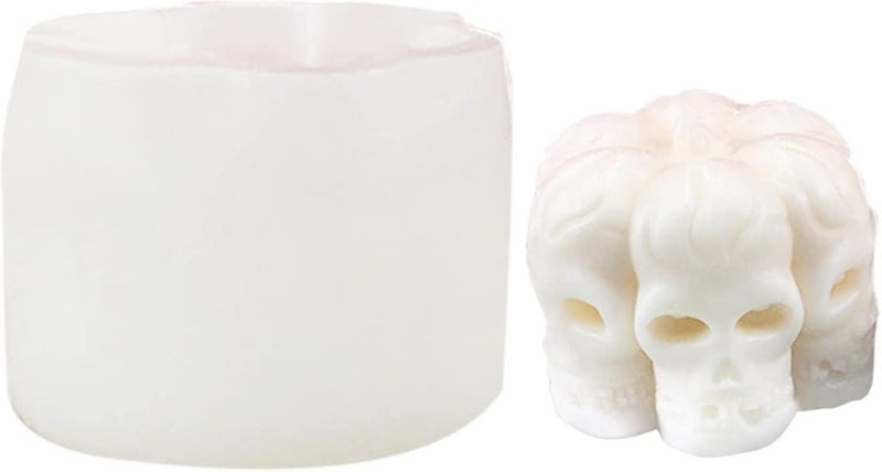Silicone Candle Mold | Six-headed Skull Candle Mould,silicone Skulls Shape Mold Carousel 1