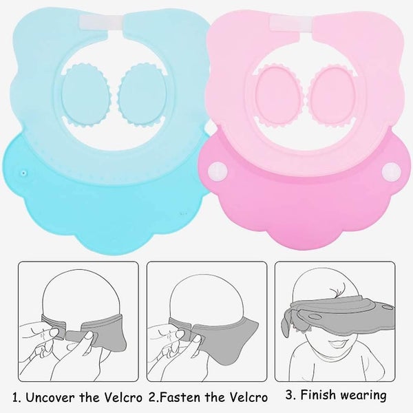 Shower Cap Baby Shower Cap Adjustable Shampoo Assist Kids Adult Shampoo Guard Pi Carousel 4