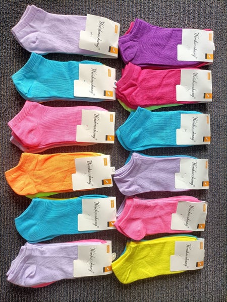 12 Pairs (NZ Women 5-8) Candy Colour Women's/Girls' Ankle Socks Carousel 4