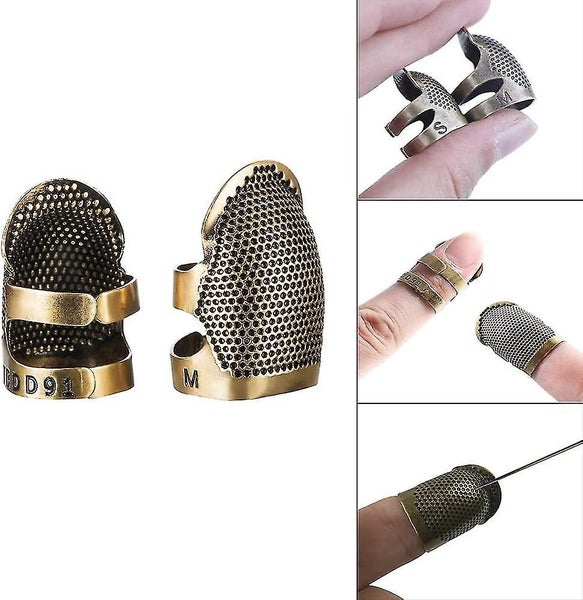 Sewing Thimble, Metal Finger Protectors Fingertip Retro Thimble Finger Shield Ri Carousel 5