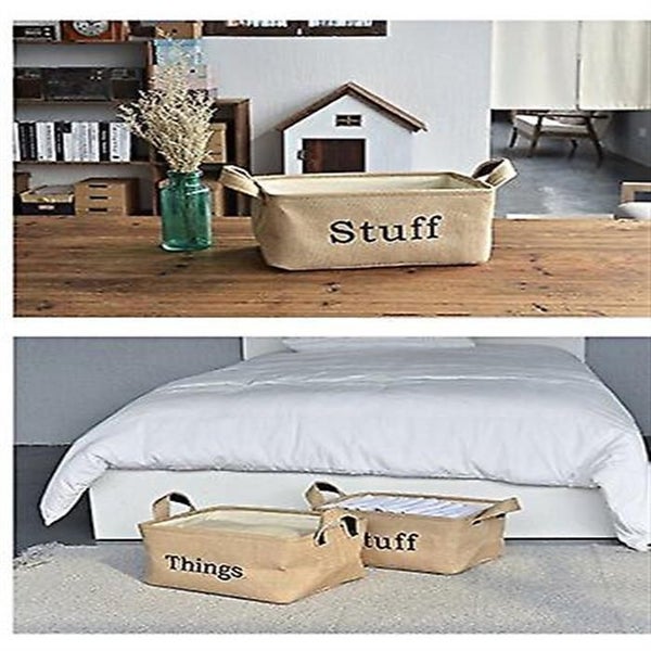 Thickened Large Laundry Basket, Natural Jute Underbed Toy Storage Basket, With L Carousel 5