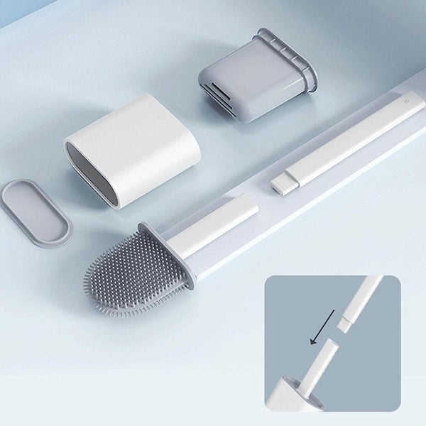 Toilet Brush And Holder Set For Bathroom, Flexible Toilet Bowl Brush Head With S Carousel 2