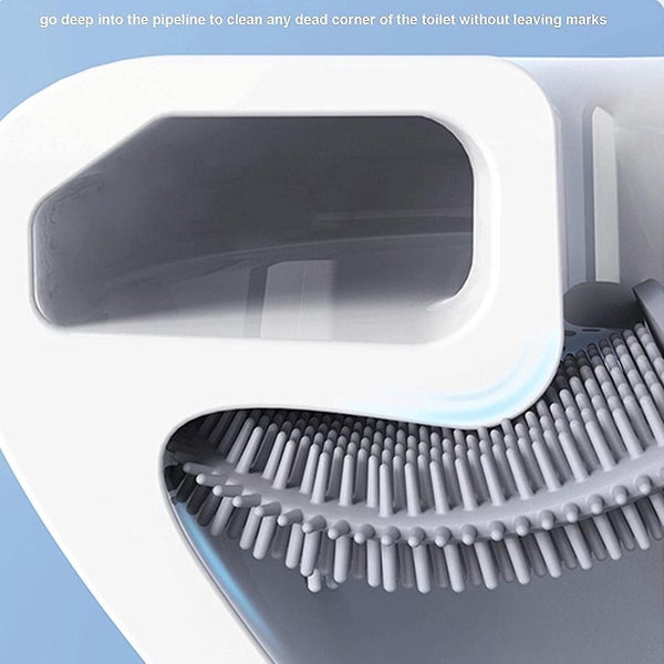 Toilet Brush And Holder Set For Bathroom, Flexible Toilet Bowl Brush Head With S Carousel 5