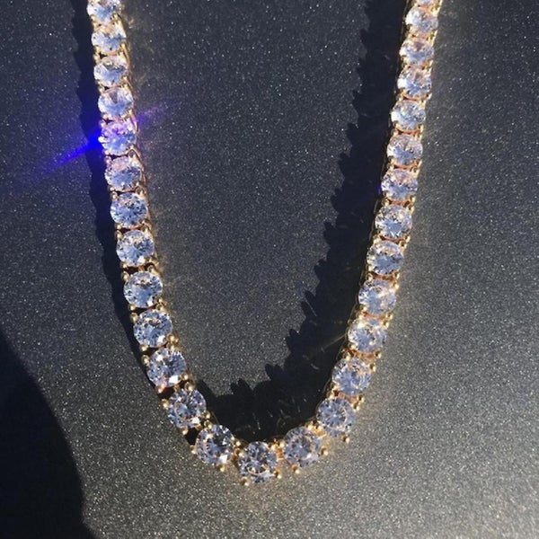 Tennis Chain Novelty Wear-resistant Cubic Zirconia Hip Hop Necklace For Men Carousel 2