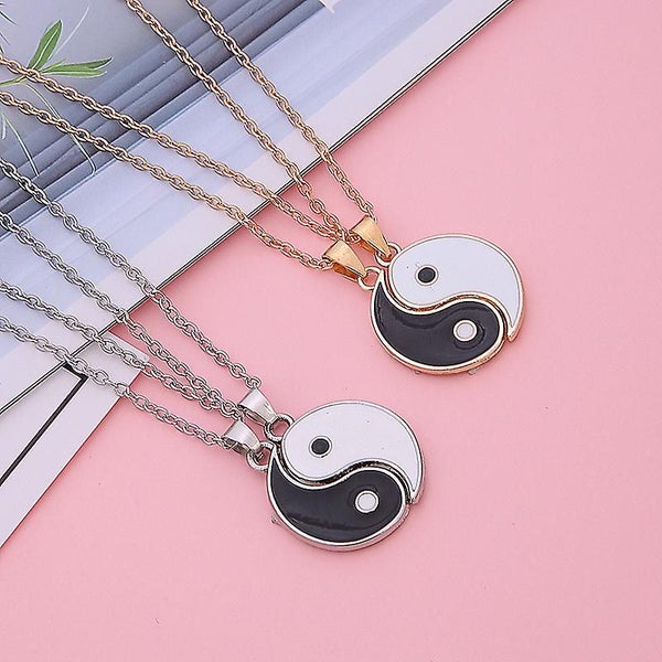Stitching Gossip Yin And Yang Necklace Couple Bracelets Hand-woven Tai Chi Brace Carousel 2