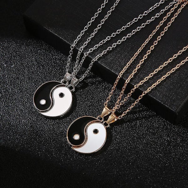Stitching Gossip Yin And Yang Necklace Couple Bracelets Hand-woven Tai Chi Brace Carousel 5