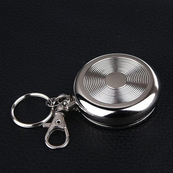 Stainless Steel Mini Circular Pocket Ashtray Keyring (silver 2pcs) Carousel 2