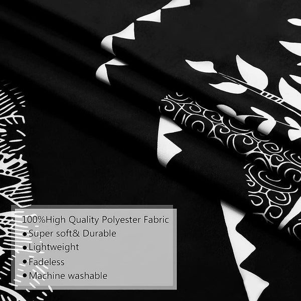 Tree Of Life Wall Tapestry Sun And Moon Aesthetic Tapestry Wall Hanging Black & Carousel 5