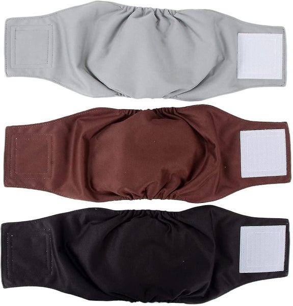Washable Male Dog Diapers(3 Pack) Reusable Belly Band For Male Dogs,strong Water Carousel 1