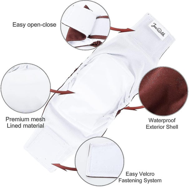 Washable Male Dog Diapers(3 Pack) Reusable Belly Band For Male Dogs,strong Water Carousel 2