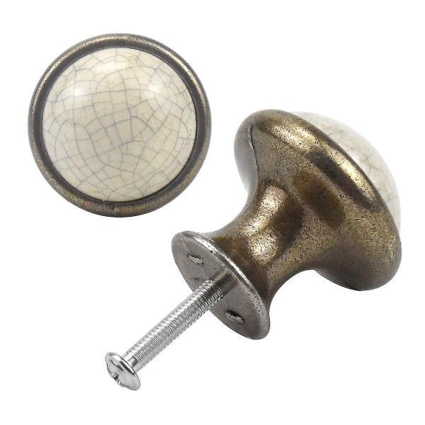 Vintage Cabinet Knobs, 33mm Ceramic Knobs, Vintage Shabby Chic Round Drawer Knob Carousel 2