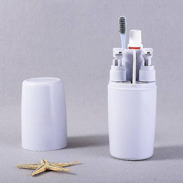 Travel Toothbrush Toothpaste Holder Washing Cup Shampoo Shower Storage Box Carousel 2