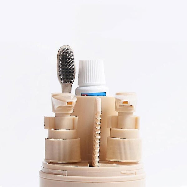 Travel Toothbrush Toothpaste Holder Washing Cup Shampoo Shower Storage Box Carousel 4