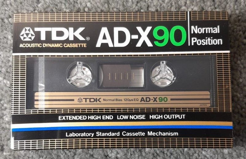 1982 Classic! 1 x TDK AD-X 90 Blank Audio Cassette Tape -Japan sealed/new Carousel 1