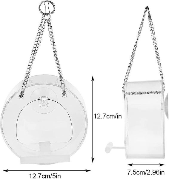 Window Bird Feeder Transparent Bird Feeder Acrylic Bird Feeder Large Window Bird Carousel 2