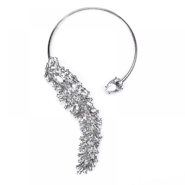 Women's Necklace, Red Cubic Zirconia Choker Necklace Jewelry, Crystal Wedding Pa Carousel 1