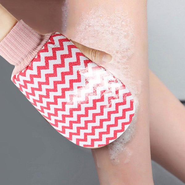 Wave Pattern Bath Towel, Bath Gloves, Skin-friendly Bath Towel, Practical Double Carousel 2