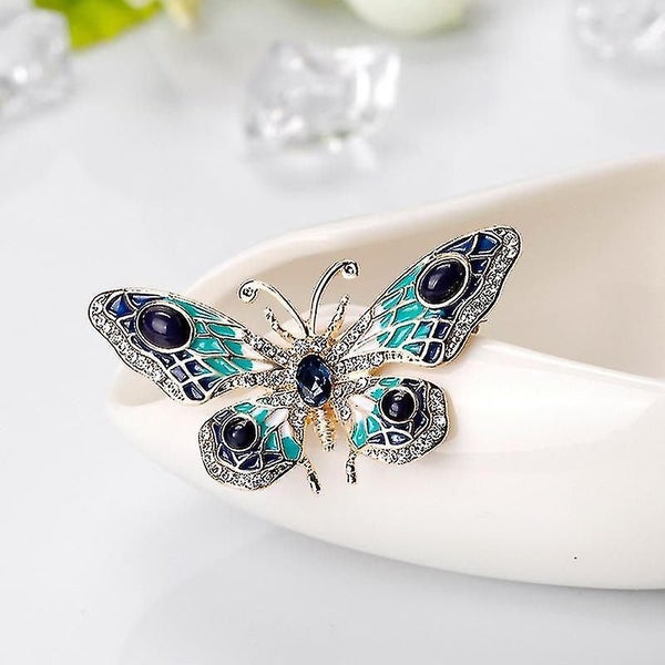 Women's Vintage Cute Butterfly Brooch Animal Pins Corsage Decoration Carousel 5