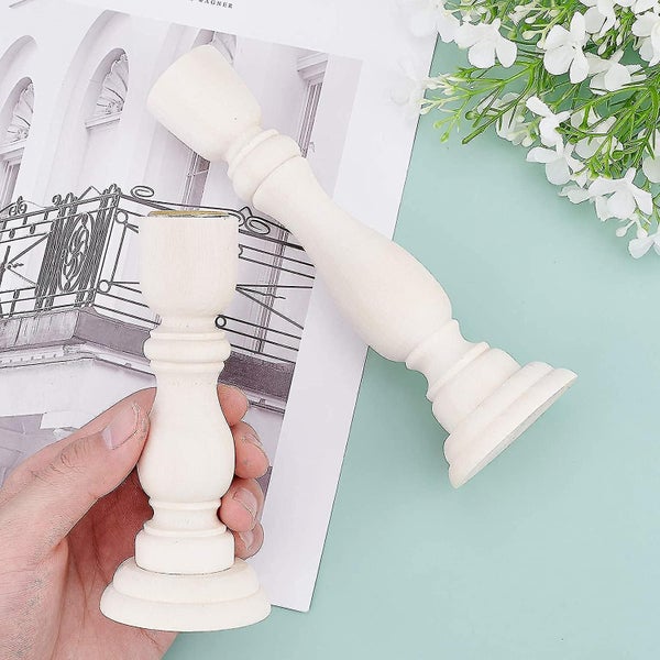 Wooden Candlesticks Holder Antique Candle Holder Handicraft Vintage Brown Candle Carousel 2