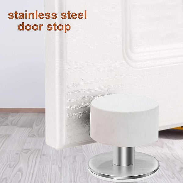 Self-adhesive Door Stoppers Robust Stainless Steel Rubber Stoppers Carousel 2
