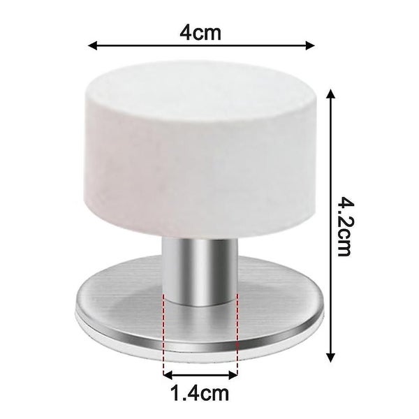 Self-adhesive Door Stoppers Robust Stainless Steel Rubber Stoppers Carousel 3