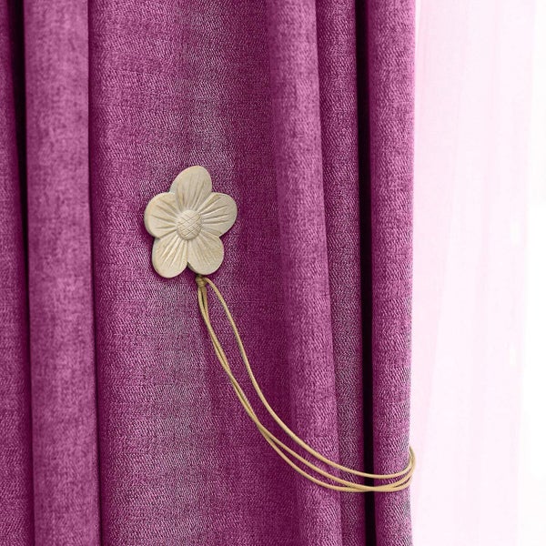 Set Of 2 Retro Magnetic Curtain Tiebacks, Japanese Apricot, Hard Resin Curtain B Carousel 4