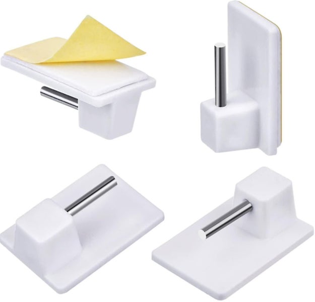 Self-adhesive Curtain Hooks Compatible With Net Curtain Rods8pcs-white Carousel 1