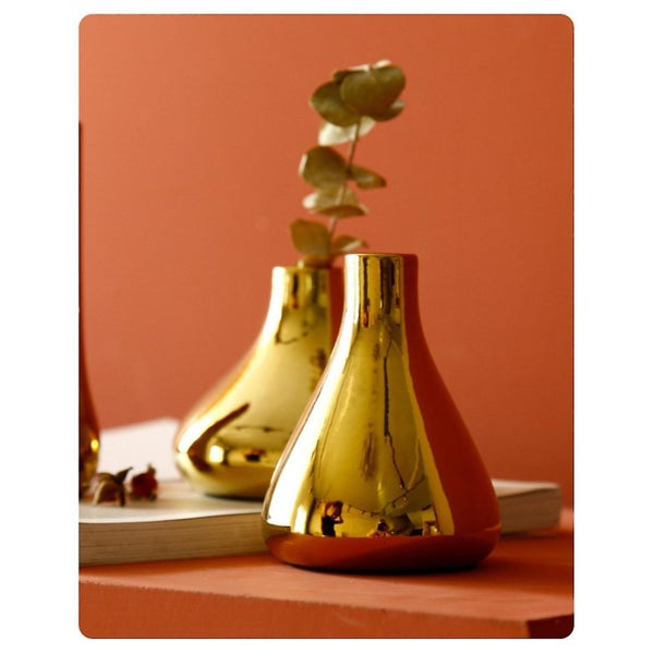 Nordic Home Office Desktop Decoration Luxury Vases Plated Gold A Carousel 5