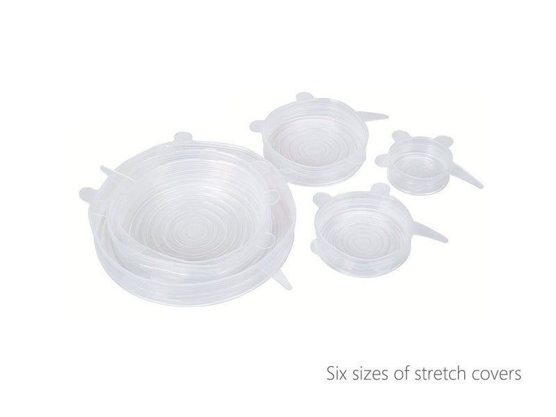 6Pcs Silicone Stretch Lids Food Covers Reusable Carousel 9