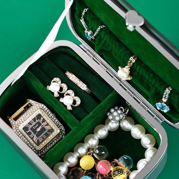 Portable Pu Jewelry Box Travel Mini Korean Earrings Ring Jewelry Storage Box Wom Carousel 1