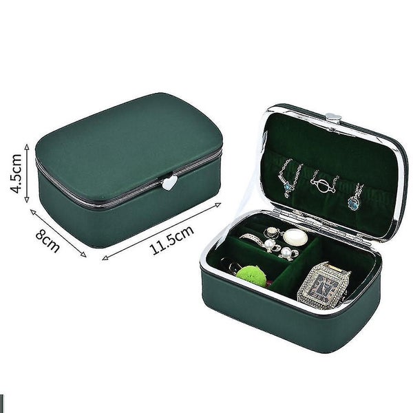 Portable Pu Jewelry Box Travel Mini Korean Earrings Ring Jewelry Storage Box Wom Carousel 4