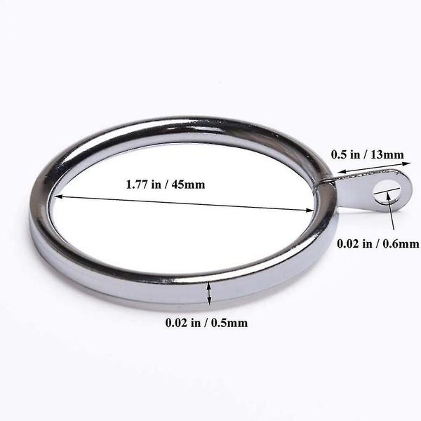 Pack Of 20 Silver Metal Curtain Track Rings With Fixing Eyelets, Large Heavy Dut Carousel 2