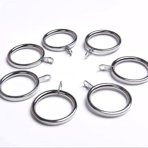 Pack Of 20 Silver Metal Curtain Track Rings With Fixing Eyelets, Large Heavy Dut Carousel 5