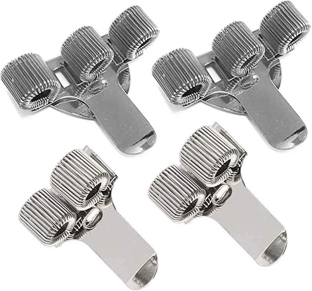 Pen Holder Pen Clip 4pcs Metal Pocket Clip Pen Holder With Spring Clip Two Hole/ Carousel 1