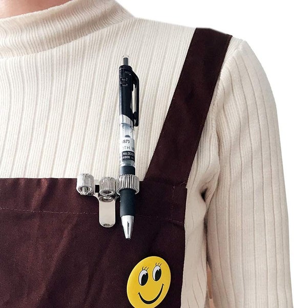 Pen Holder Pen Clip 4pcs Metal Pocket Clip Pen Holder With Spring Clip Two Hole/ Carousel 5